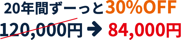 20年間ずーっと30%OFF